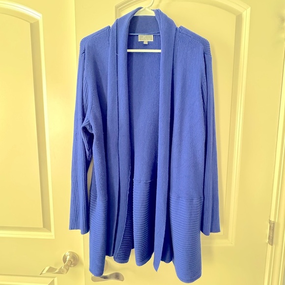 JM Collection Sweaters - JM Collection Royal Blue Cardigan Sweater 3x​